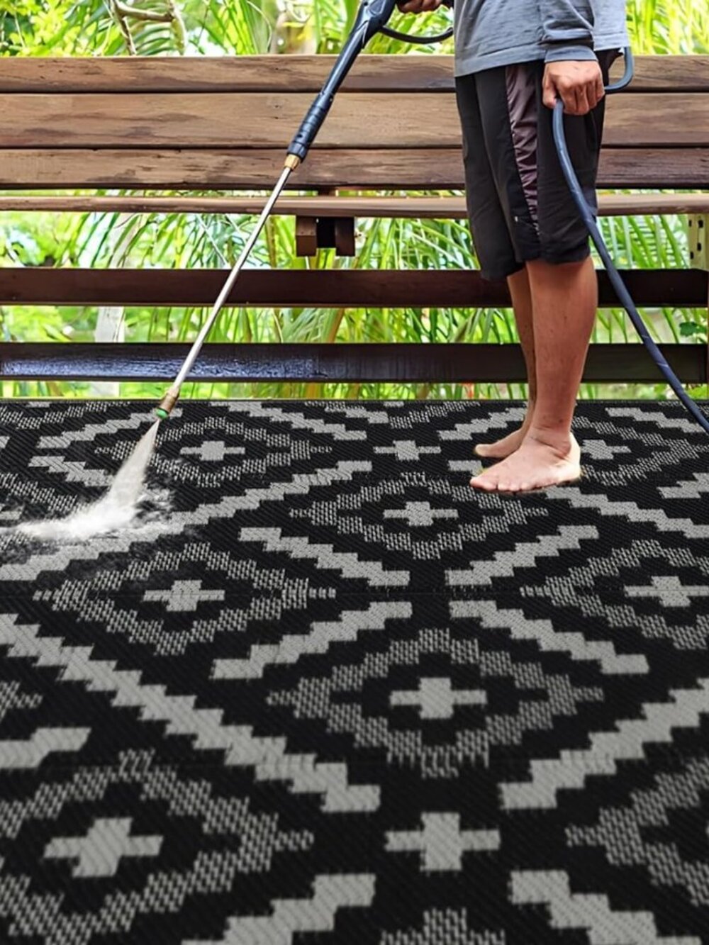 Waterproof Outdoor Plastic Straw Rug 5x8